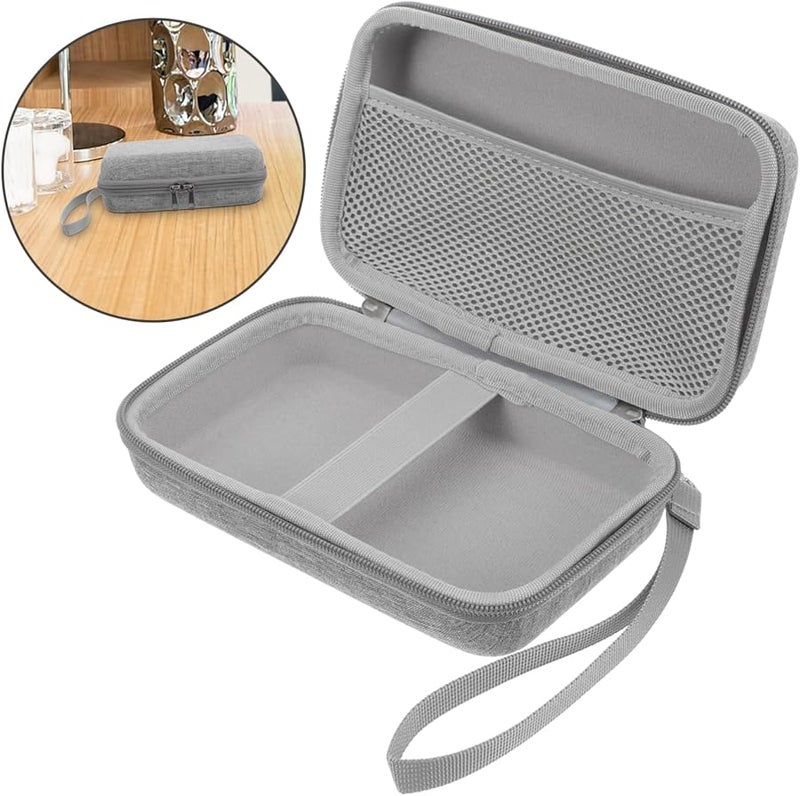 Mini Portable Makeup Suitcase Travel Cosmetic Organizer Case Lightweight Toiletry Bag Gray - Image 4